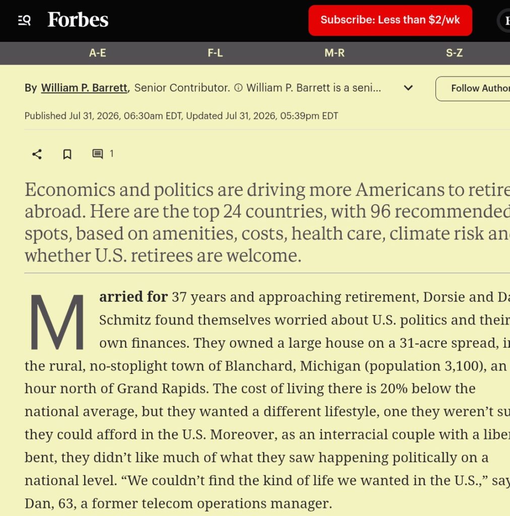 Forbes, léto 2026, Kypr